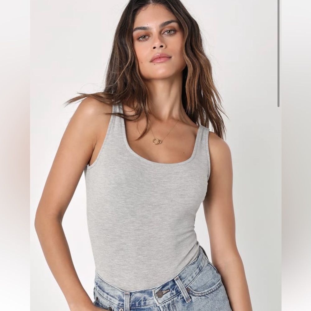 Gray Sleeveless Women's bodysuit
